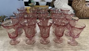 20 Noritake Pink Swirl Stemware Glasses