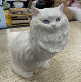 Antique Ceramic Hand Crafted Cat Sculpture