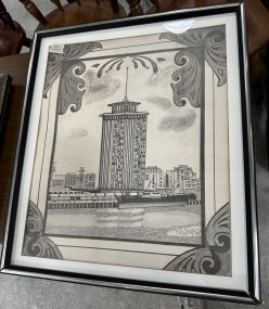 Poydras Street Wharf Signed Print