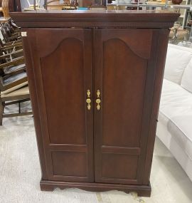 Modern Two Door Cherry Entertainment Armoire