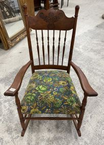 Oak Pressed Back Rocker