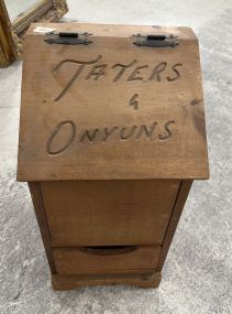 Taters and Onyuns Pine Box