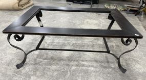 Modern Black Finish Rectangle Coffee Table