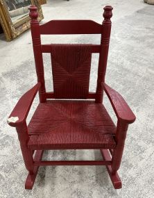 Red Painted Child's Rocker