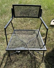 Wrought Iron Black Metal Outdoor Chair