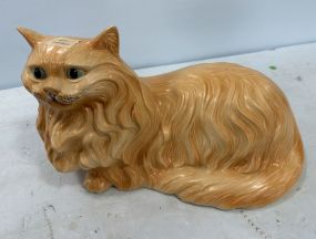 Vintage Hand Crafted Ceramic Cat Sculpture