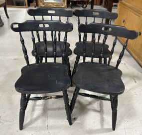 Four Colonial Spindle Side Chairs