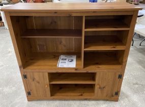 Modern Oak Finish Particle Tv Cabinet