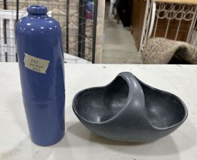 USA Pottery Basket and Vase