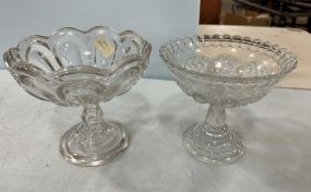 EAPG Loop Compote and Pressed Glass Compote
