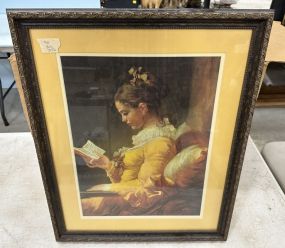 Framed Girl Reading Book