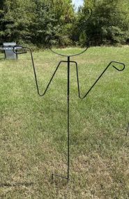 Wrought Iron Stick Figurine Yard Art