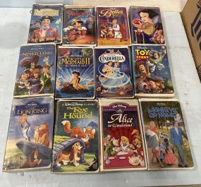 12 Disney VHS Tapes