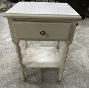 Modern White Painted Side Table