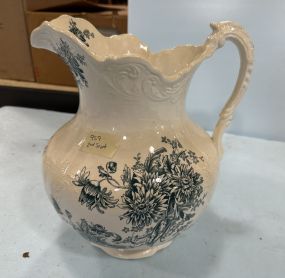 Buffalo Potter Blue and White Water Pitcher