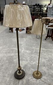 Two Vintage Metal Floor Lamps