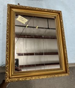 Modern Small Gold Gilt Mirror