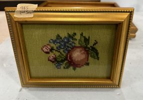 Framed Cross Stitch Fruit