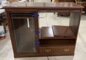 Modern Entertainment Cherry Finish Cabinet