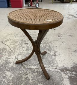 Caned Top Side Table