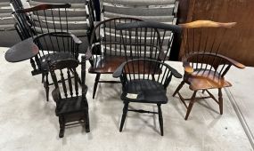 Group of Windsor Style Doll Chair Furniture