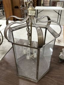 Brass Hanging Light Fixture