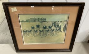Antique Reproduction Print of Football Team