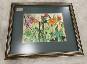 Framed Floral Watercolor Print