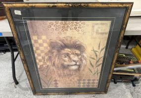 Framed Lion Print