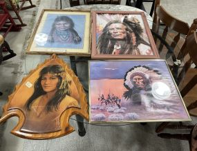 Four Framed Native American Prints