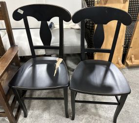 Pair of Modern Black Side Chair