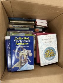 Box Lot of Antique, Weaving, and Decorating Books
