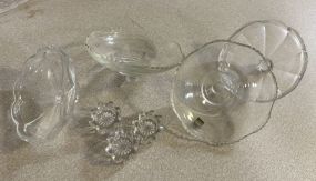 Four Glass Candle Holders