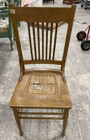 Vintage Oak Spindle Back Side Chair