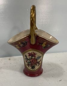 Porcelain Basket Vase