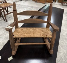 Small Primitive Style Doll Rocker