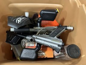 Box Lot of Paintball Supplies