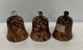 Three Glass Tortoise Shell Bell Shape Glasses