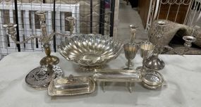 Group of Silver Plate Serving Pieces