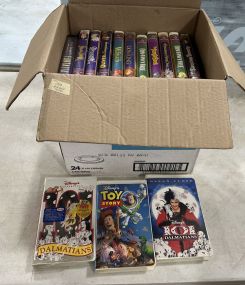 Box Lot of Disney VHS Movies