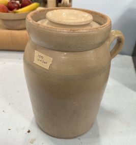 Butter Churn Stoneware Crock