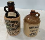Mississippi Mug Jug and Platte Valley Corn Whiskey Jug