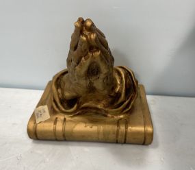 Praying Hands Ceramic Sculpture