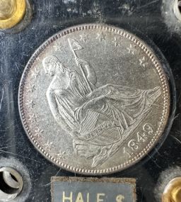 1849-O BU Seated Liberty Half Dollar in Protective Case