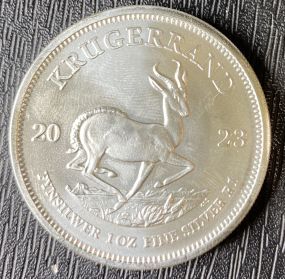 South African Silver Krugerrand 1 oz Fine Silver 2023