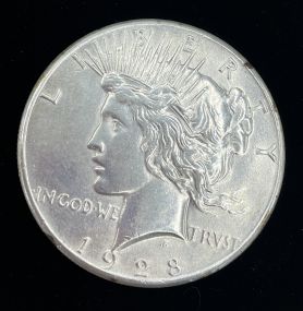 1923 UNC Shiny Liberty Silver Dollar