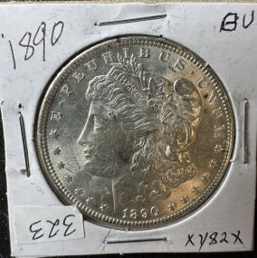 1890 BU Morgan Silver Dollar