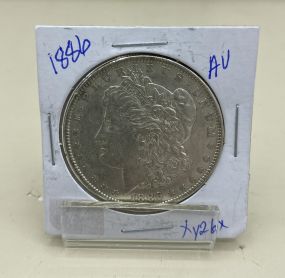 1886 AU Morgan Silver Dollar