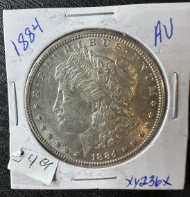 1884 AU Morgan Silver Dollar