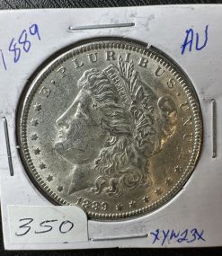 1889 AU Morgan Silver Dollar
